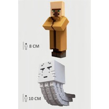 Minecraft Villager Köylü ve Ghast Set Hareketli Eklemli Figür
