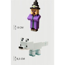 Minecraft Witch Cadı ve Kış Tilkisi Set Hareketli Eklemli Figür