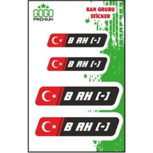 Kan Grubu Iı B Rh(-) Siyah Dörtlü Damla Etiket