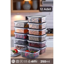 Bramble Life 12 Adet 250 ml Buzdolabı Buzluk Dondurucu Düzenleyici Saklama Kabı Seti