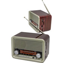 Knittingtr Şarjlı Radyo, Fm, Bluetooth, Usb, Aux, Şık ve Kullanışlı Tasarım