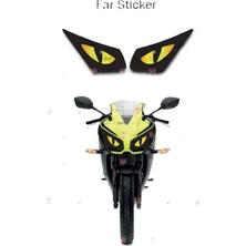 Aydın Garage Cf Moto 450SR Far Turuncu Göz Sticker Etiket Modeli