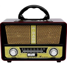Knittingtr Ahşap Nostalji Radyolu Bluetooth Hoparlör, Uzun Pil Ömrü, Çok Fonksiyonlu, Şık Tasarım