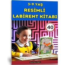 Enine Boyuna Eğitim 3-9 Yaş Resimli Labirent Kitabı (40 Seçilmiş Labirent)