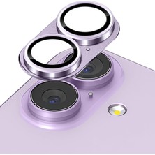 M.TK Moveteck Apple iPhone 17 Uyumlu Kamera Lens Koruyucu Metal Çerceveli Tam Kaplar Koruyucu Cam