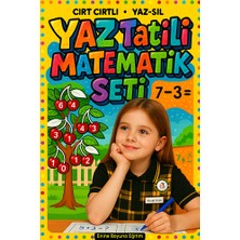Enine Boyuna Eğitim Okul Öncesi ve Birinci Sınıflar Için Yaz Tatil Matematik Seti (Cırt Cırtlı Yaz-Sil)