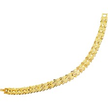 Fm Xupıng Gold Renk  Trend Kalp Model Metal Kısımlar Altın Renk Zirkon Taşlı 19 cm Uzunluğunda 9 Mm. Genişliginde  Xupıng  Bileklik (Kod XP2661)