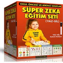 Enine Boyuna Eğitim Okul Öncesi ve Birinci Sınıflar Için Süper Zeka Eğitim Seti (Yaz-Sil)