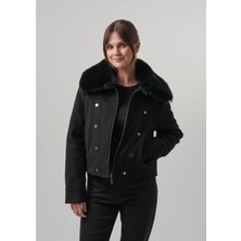 Pique CELINA KADIN MONT Çıkabilir Kürklü Kadın Kaşe Ceket