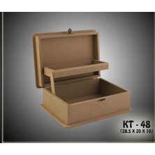 Ahşap- Boyanabilir- Klipsli Asansörlü Takı-Makyaj-Aksesuar-Dekoratif Çok Amaçlı Kutu