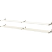 IKEA Bergshult / Granhult Duvar Rafı Kombinasyonu Beyaz Nikelaj Kaplama 240 x 30 cm