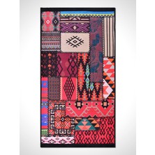 Emin Halı Otantik MDL057 Vintage Baskı Halı  Silinebilir Yıkanabilir Salon Antre Mutfak Halı Yolluk