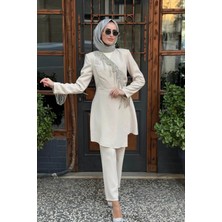 Ribas Collection Ribas Abiye Pantalonlu Takım R132 Bej