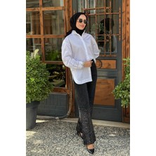 Moor Taşlı Denim Pantolon 25W7009 Siyah