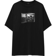 The Lucid Lab Keith Richards Boston 1975 Oversize Tişört - Siyah