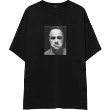 The Lucid Lab Marlon Brando / Godfather 1972 Oversize Tişört - Siyah