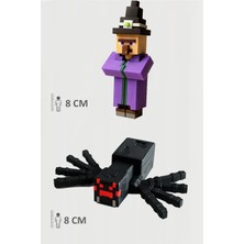 Minecraft Witch Cadı ve Spider Örümcek Set Hareketli Eklemli Figür
