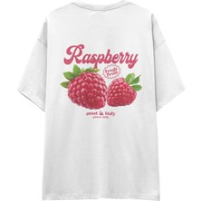 The Lucid Lab Raspberry Oversize Tişört - Beyaz