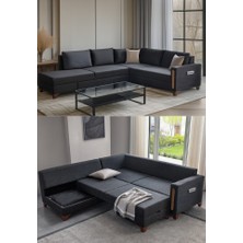 Livya Köşe Koltuk Takımı Antrasit