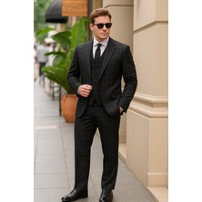 Damat Slim Fit Renk Seçenekleriyle   Mono Yaka Tek Yırtmaçlı Astarlı Takim Elbise Kombinli
