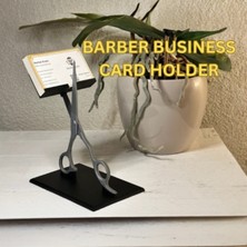 Hivhestin Berber Kartvizitlik - Makas Tasarımlı Iş Kartı Tutucu - 20 cm Yükseklik -3d Baskı