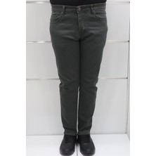 Hacker Fistan Store Erkek Haki Yeşil Normal Bel Rahat Kesim Dar Paça Jean Pantolon