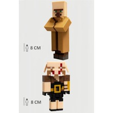 Minecraft Villager Köylü ve Piglin Brute Set Hareketli Eklemli Figür