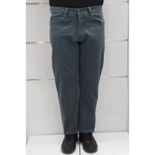 Hacker Fistan Store Erkek Yeşil Yüksek Bel Rahat Kesim Boru Paça Büyük Beden Jean Pantolon