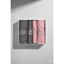 Özdilek Lefa Best Set (Hamam Takımı) Pembe-Antrasit