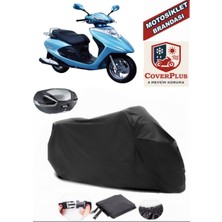 Coverall Honda Spacy 110 Alpha Siyah Arka Çanta Uyumlu Motorsiket Brandası Motor Örtüsü Çadır Su Geçirmez Motosiklet Kılıfı Motor Brandası