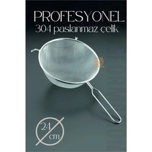 MiraLive Modacar 24 cm Süzgeç 304 Paslanmaz Çelik