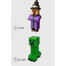 Minecraft Witch Cadı ve Creeper Set Hareketli Eklemli Figür