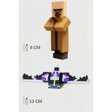 Minecraft Villager Köylü ve Phantom Set Hareketli Eklemli Figür