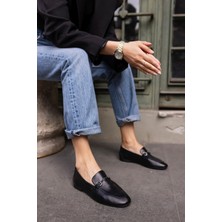 Angelina Jones Geola Kadın Kahve Gercek Deri Tokalı Loafer Ayakkabi