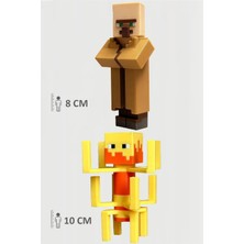 Minecraft Villager Köylü ve Blaze Set Hareketli Eklemli Figür