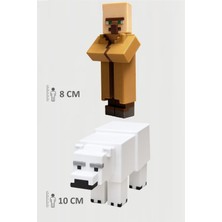Minecraft Villager Köylü ve Ayı Bear Set Hareketli Eklemli Figür