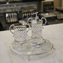 Kulplu Banyo Seti Gümüş