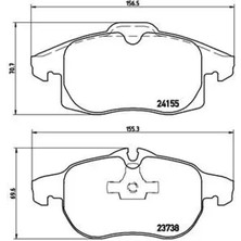 Brembo P10011 On Fren Balatasi 128417745 1605095 1605137