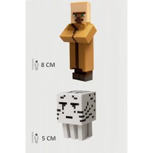 Minecraft Villager Köylü ve Ghast V2 Set Hareketli Eklemli Figür