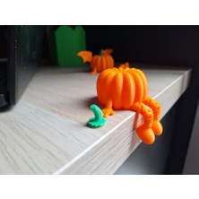 Kariyer 1 adet 3D Baskı Oturan Bal Kabağı Seti Dekoratif Pumpkin Cadılar Bayramı Aksesuarı