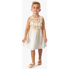 Baby Animals Kız Bebek Kız Çocuk Doğum Günü Parti Düğün Elbise Kısa Kol Kolsuz Astarlı