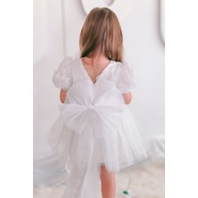 Baby Animals Kız Bebek Kız Çocuk Doğum Günü Parti Düğün Elbise Balonkol Güllü Fiyonklu Tüllü Tütü Astarlı