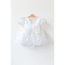 Baby Animals Kız Bebek Kız Çocuk Doğum Günü Parti Düğün Elbise Balonkol Kelebekli Fiyonklu Tüllü Tütü Astarlı