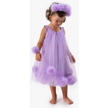 Baby Animals Kız Bebek Elbise Kız Çocuk Elbise Doğum Günü Parti Düğün Elbise Taçlı Kolsuz astarlı elbise