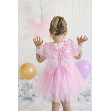 Baby Animals Kız Bebek Kız Çocuk Doğum Günü Parti Düğün Elbise Balonkol Kanatlı Tüllü Tütülü Tütü Astarlı