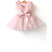 Baby Animals Kız Bebek Kız Çocuk Doğum Günü Parti Düğün Elbise Balonkol Fiyonklu Tüllü Tütü Astarlı