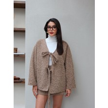 Esra Helvacı Çift Bağcıklı Kırçıllı Ceket