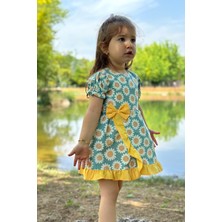 Baby Animals Kız Bebek Elbise Kız Çocuk Elbise Doğum Günü Parti Düğün Elbise Dantelli Kısa Kol astarlı elbise