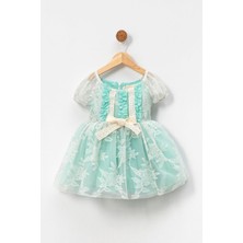 Baby Animals Kız Bebek Kız Çocuk Doğum Günü Parti Düğün Elbise Kısa Kol Dantelli Astarlı Elbise