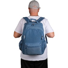 Bagacar 1094 Su Geçirmez Ithal Krinkıl Kumaş Laptop Bölmeli Okul ve Günlük Sırt Çantası